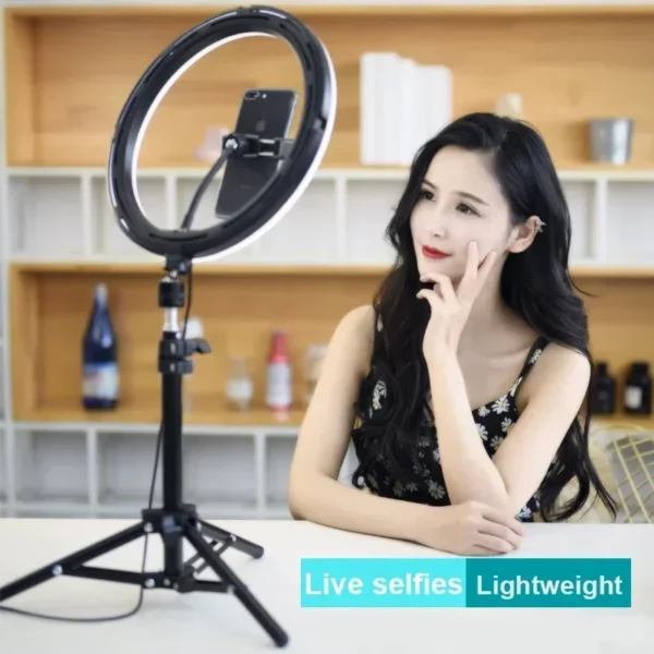 ZOMEI Trépied 110cm + Anneau LED 10" RGB + Support Téléphone