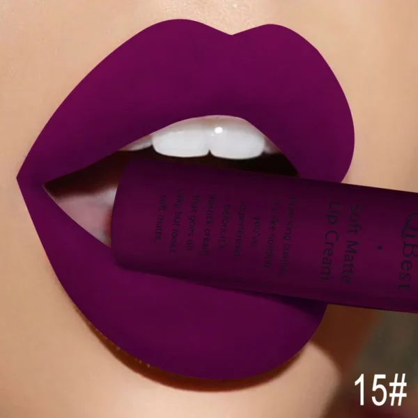 QIBEST Velvet Shine – Rouge à Lèvres Mat & Brillant Longue Durée