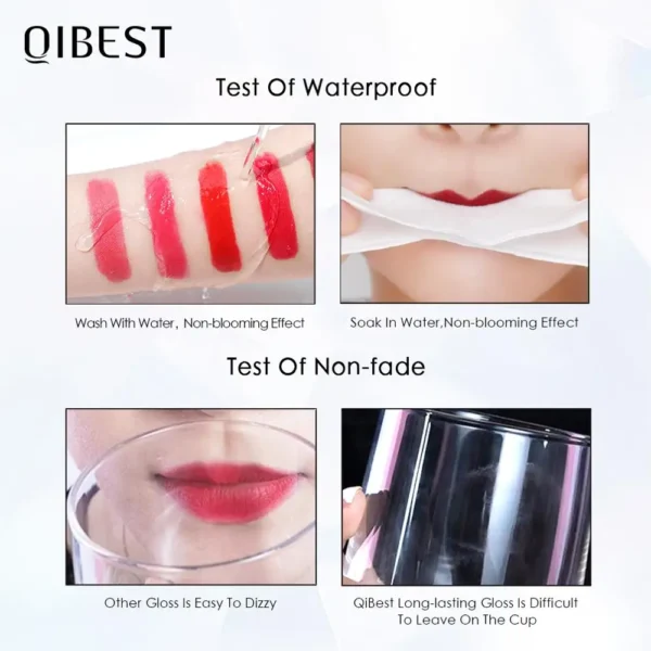QIBEST Velvet Shine – Rouge à Lèvres Mat & Brillant Longue Durée