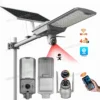 Lampe solaire LED, caméra HD, étanche, usage extérieur