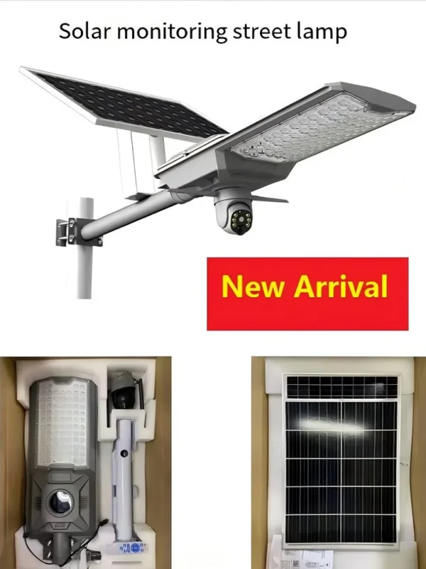 Lampe solaire LED, caméra HD, étanche, usage extérieur