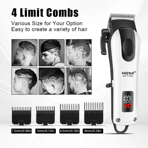 HIENA tondeuse cheveux rechargeable pro sans fil DLC