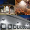 Lampes solaires, 5 modes, IP65, télécommande, intérieur/extérieur.
