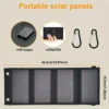 Chargeur Solaire USB Pliable Téléphone Camping