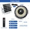 Lampes solaires, 5 modes, IP65, télécommande, intérieur/extérieur.