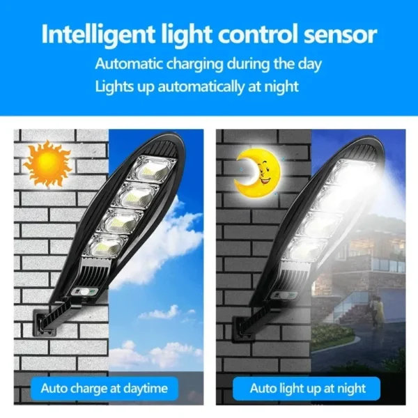Lampe solaire 168LED étanche, ext., orientable, batterie 10000mAh.
