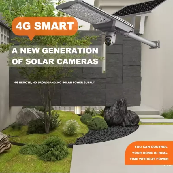 Lampe solaire LED, caméra HD, étanche, usage extérieur