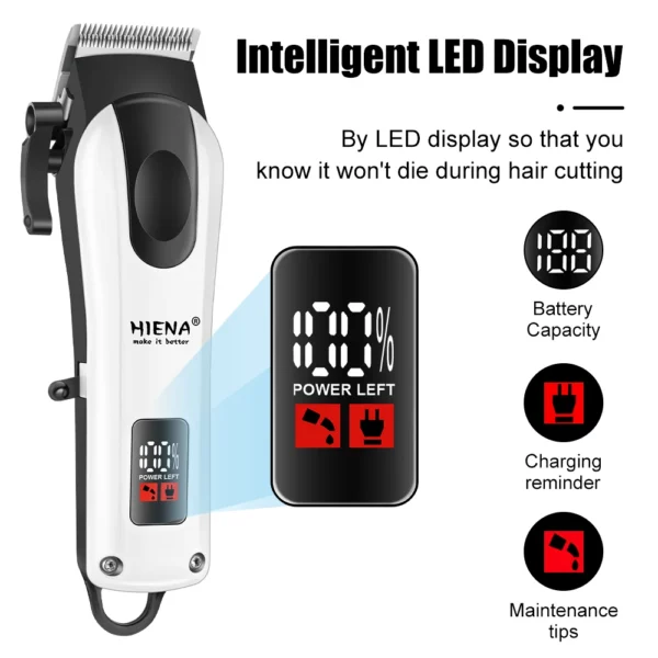 HIENA tondeuse cheveux rechargeable pro sans fil DLC