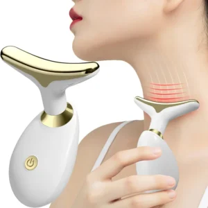 Masseur Lifting EMS – Raffermissant Visage & Cou, Thérapie LED Anti-Âge