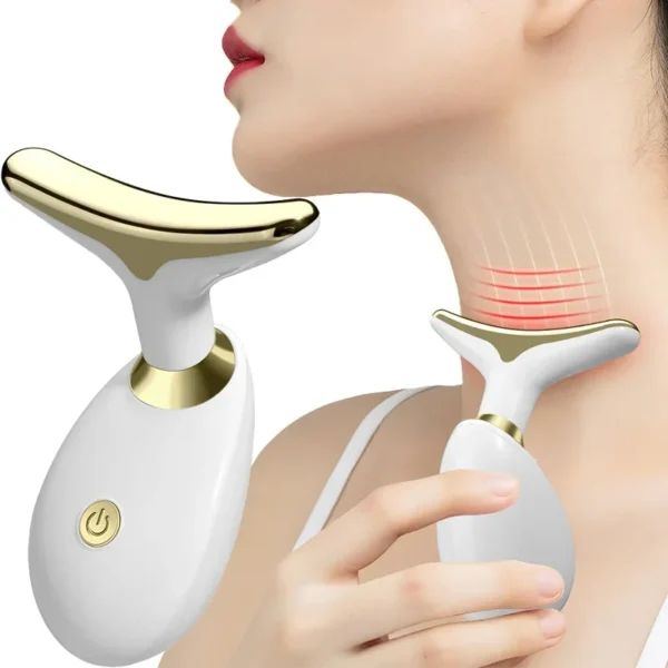 Masseur Lifting EMS – Raffermissant Visage & Cou, Thérapie LED Anti-Âge