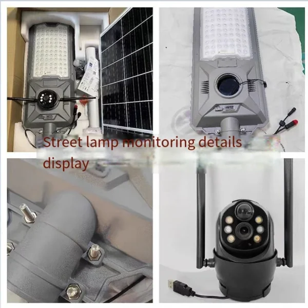 Lampe solaire LED, caméra HD, étanche, usage extérieur