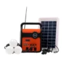 Kit solaire 25W avec 3 LED, chargeur USB, idéal camping/maison