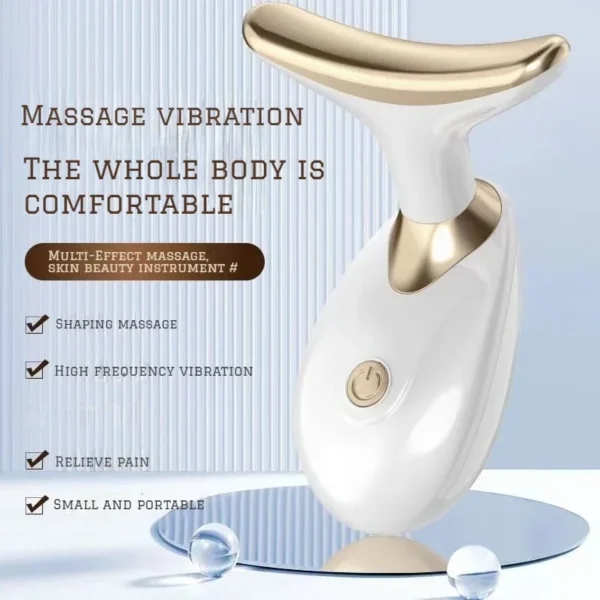 Masseur Lifting EMS – Raffermissant Visage & Cou, Thérapie LED Anti-Âge