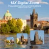 Compact numérique 4K 18X zoom, vidéo Vlog WiFi, écran rabattable