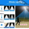 Lampe solaire 168LED étanche, ext., orientable, batterie 10000mAh.