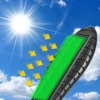 Lampe solaire 168LED étanche, ext., orientable, batterie 10000mAh.