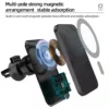 Support voiture magnétique chargeur sans fil iPhone 14/13/12, charge rapide 30W