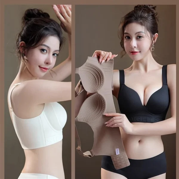 Soutien-gorge sans armatures, anti-affaissement, toutes tailles.