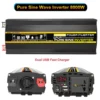 Onduleur Pur Sinus 3000W-8000W 12V DC vers 220V AC, affichage numérique, Auto/Maison