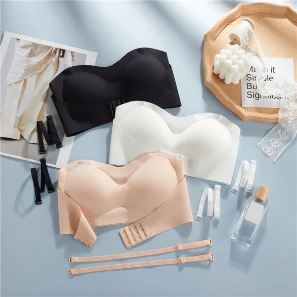 Soutien-gorge sans bretelles invisible push-up lingerie mariage