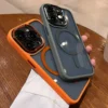 Coque iPhone 16/15/14/13/12/11 Pro Max/Plus: Métal, Aimant, Charge sans fil, Rigide