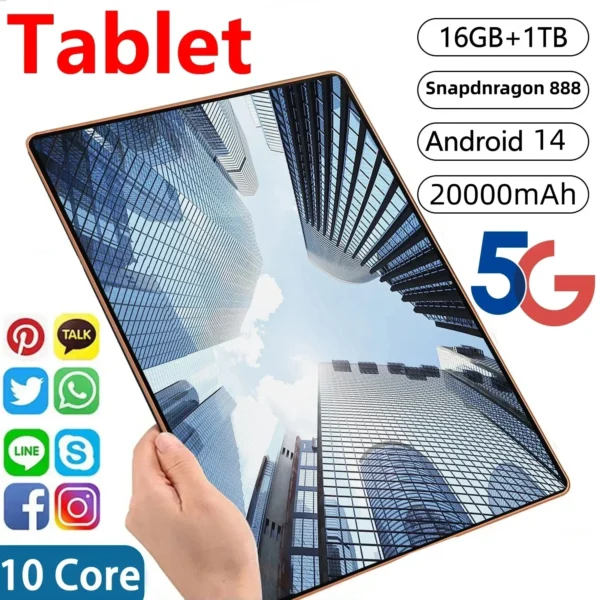 Pad 15 Pro, 16Go/1To, Snapdragon 870, 5G, 4K, Version Globale