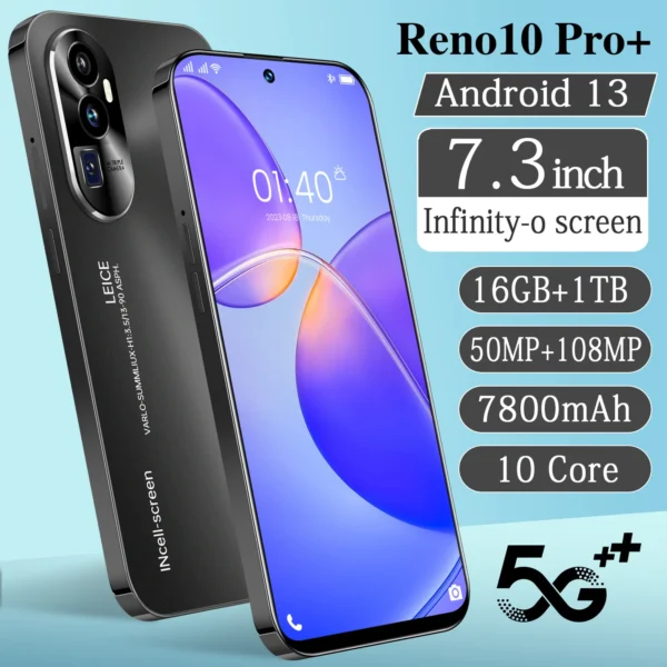 Reno10 Pro 7.3" 16G+1To Snapdragon 8 Gen3 Android 14 72+108MP 5G NFC