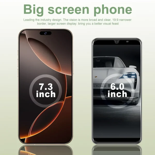 I16 Pro Max 7.3HD Smartphone 4G 5G Android 14 Double SIM 8000mAh