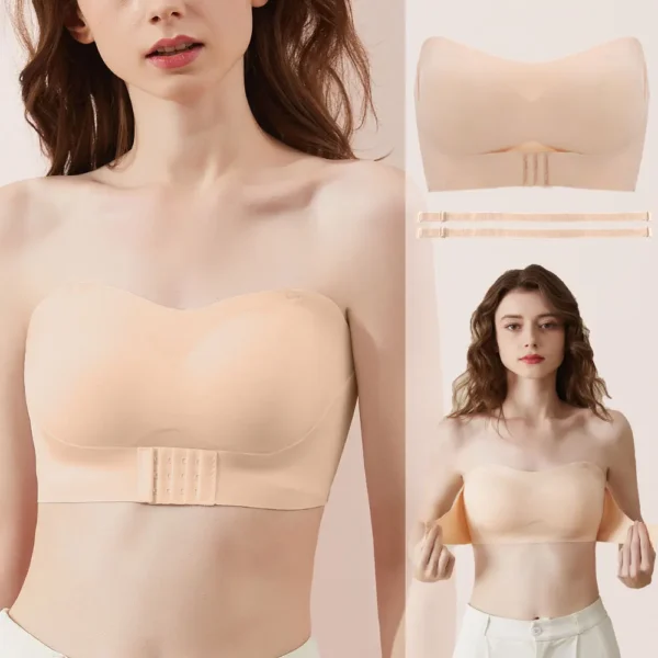 Soutien-gorge sans bretelles invisible push-up lingerie mariage