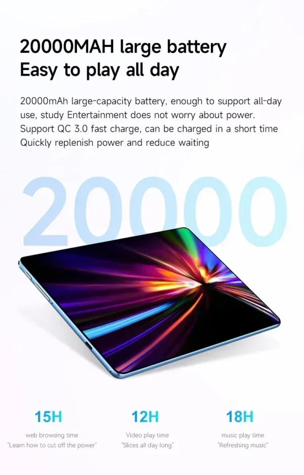 Pad 15 Pro, 16Go/1To, Snapdragon 870, 5G, 4K, Version Globale