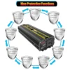 Onduleur Pur Sinus 3000W-8000W 12V DC vers 220V AC, affichage numérique, Auto/Maison