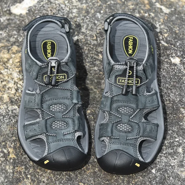 MIXIDELAI sandales cuir homme été grandes tailles 38-47