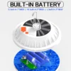 Lampe LED Rechargeable 300W Solaire Télécommande Camping Marché Maison