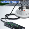 Lampe LED Rechargeable 300W Solaire Télécommande Camping Marché Maison