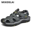 MIXIDELAI sandales cuir homme été grandes tailles 38-47
