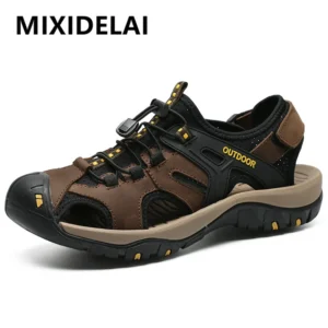 Sandales homme été: cuir, plage, antidérapantes, mode.