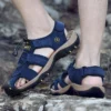 MIXIDELAI sandales cuir homme été grandes tailles 38-47