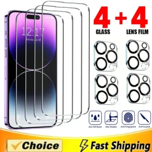 Verre Trempé 8en1 iPhone 11-15 Pro Max + Objectif