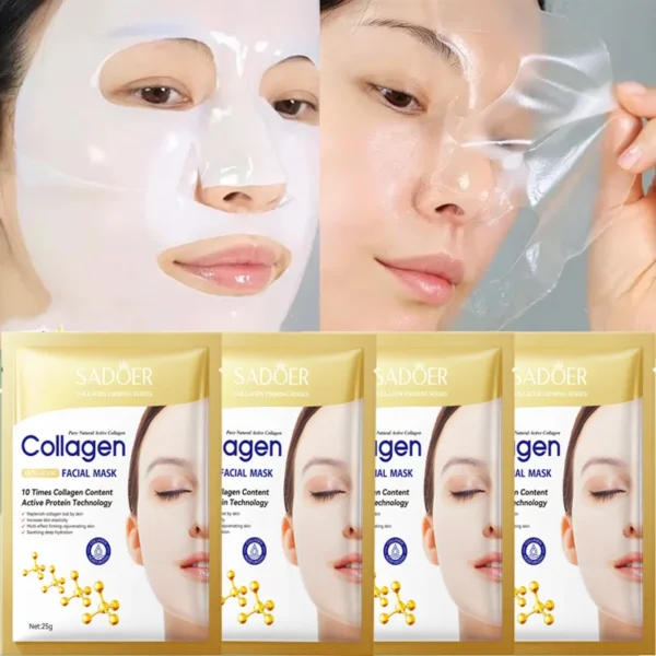 Masque Collagène Anti-rides x10: Raffermit, hydrate, illumine.