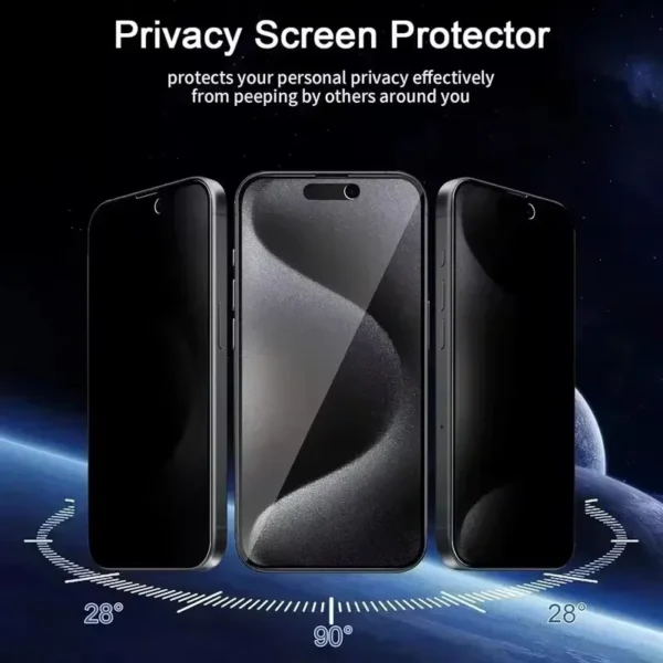 Film Confidentialité Anti-Espion iPhone 8-16 Pro Max/Plus/XR/XS