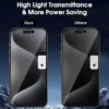 Film Confidentialité Anti-Espion iPhone 8-16 Pro Max/Plus/XR/XS
