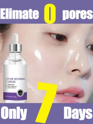 Sérum visage : resserre pores, raffermit, répare, minimise.